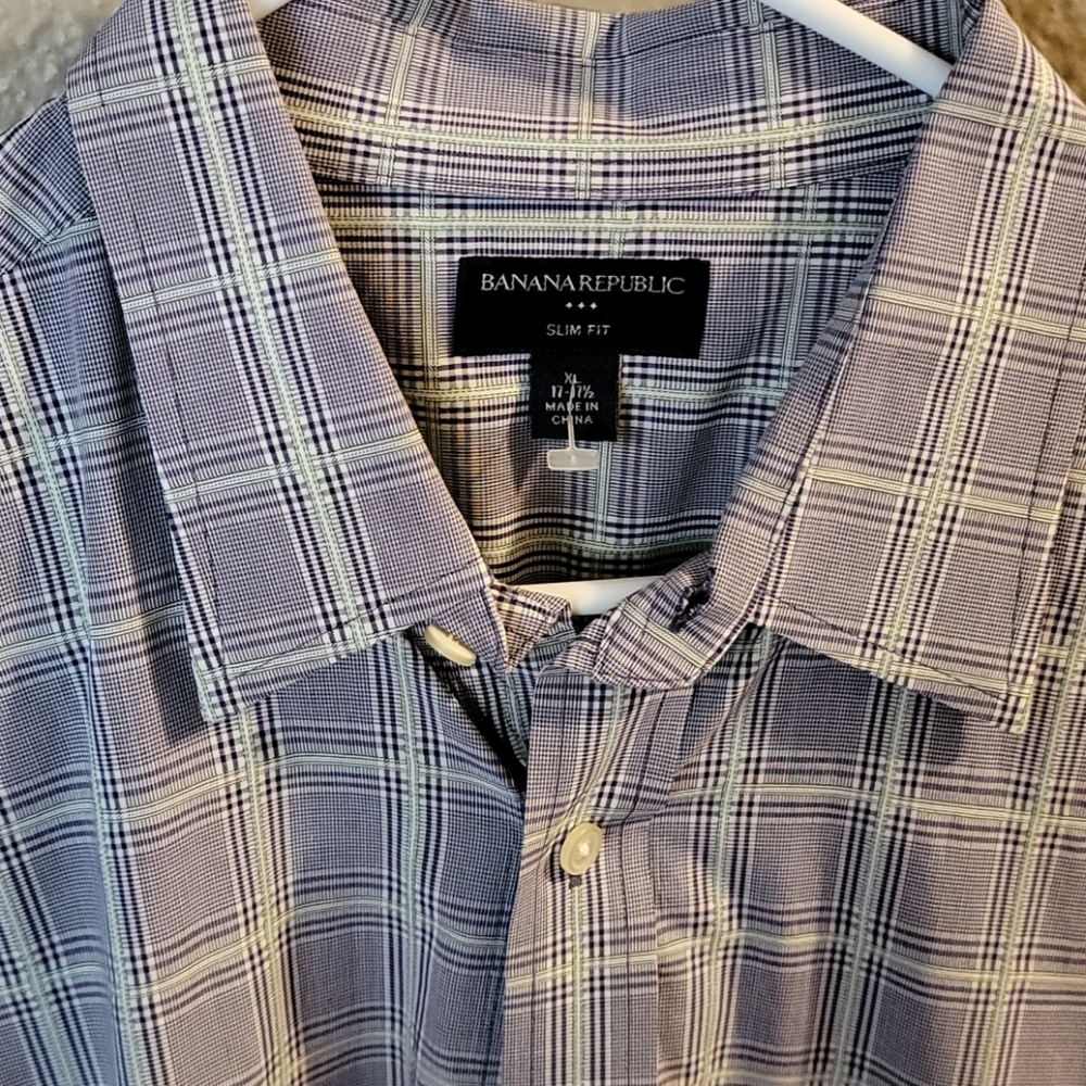 Banana republic men's xl 17 slim fit dress shirt